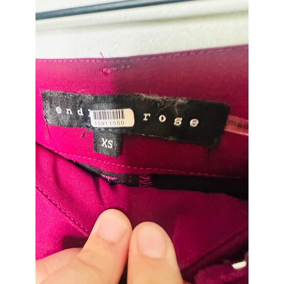 ENDLESS ROSE Purple Wine Colored High-Waisted Trouser Suit Pants size XS - Picture 7 of 12